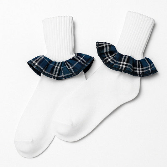 Socks Plaid Ruffle [1721]