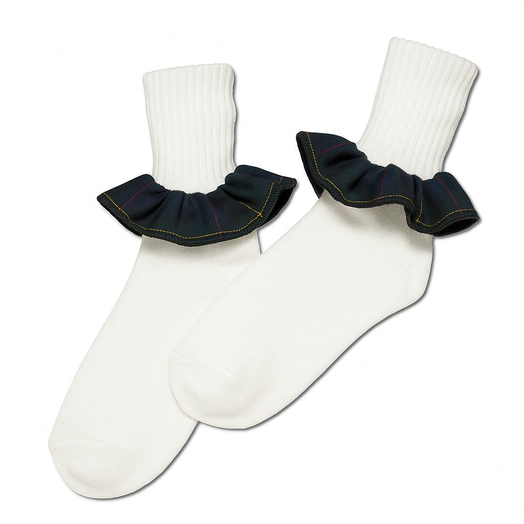 Socks Plaid Ruffle [1715]