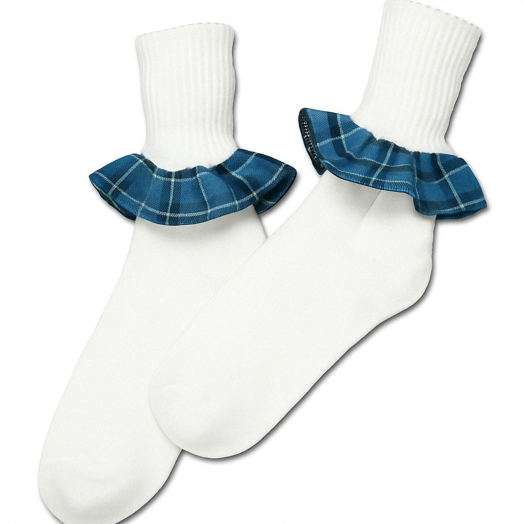 Socks Plaid Ruffle [1678]
