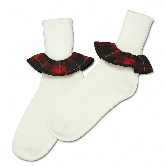Socks Plaid Ruffle [1655]