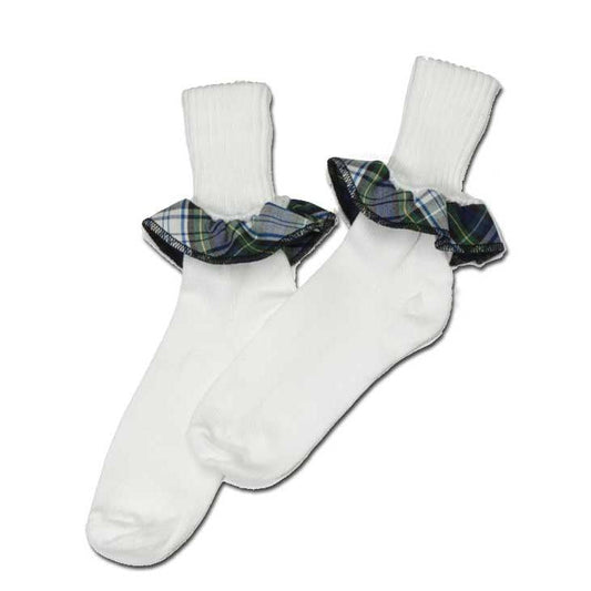 Socks Plaid Ruffle [1600]