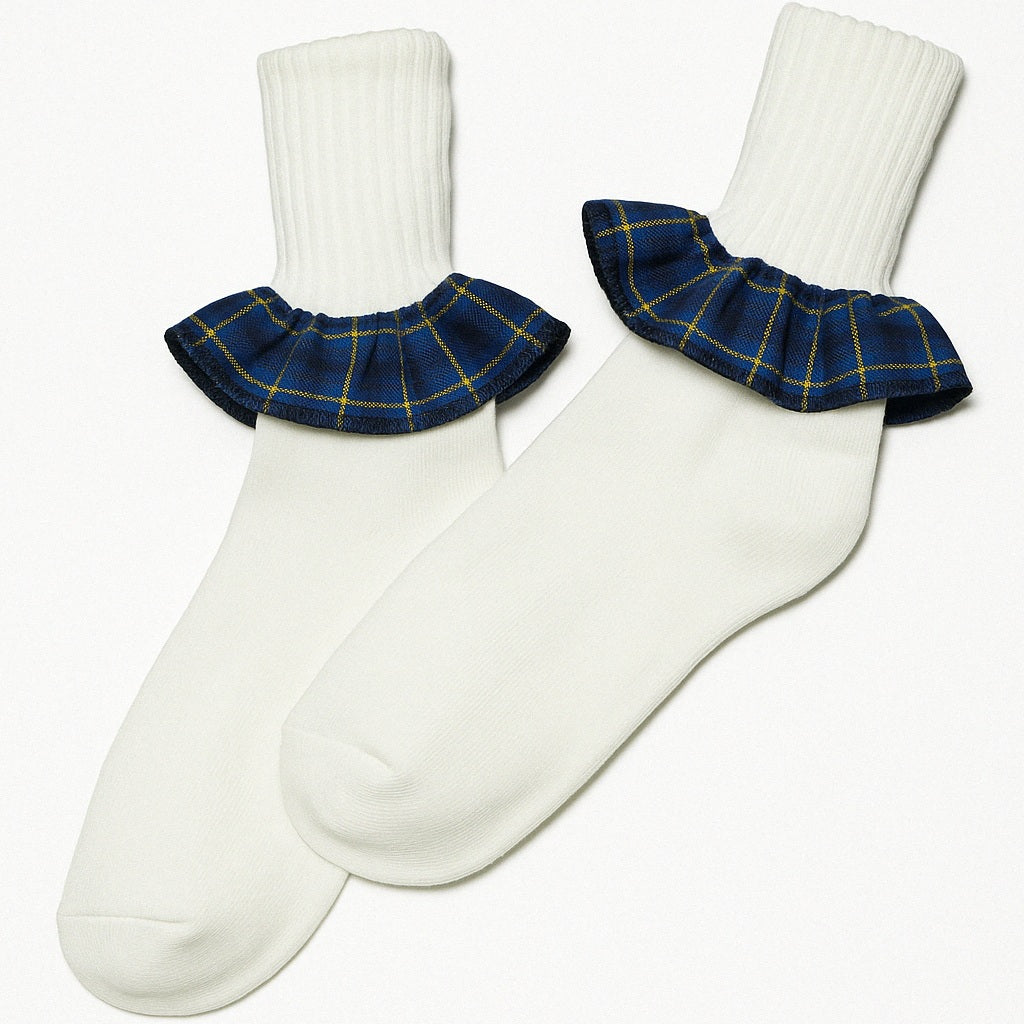 Socks Plaid Ruffle [1662]