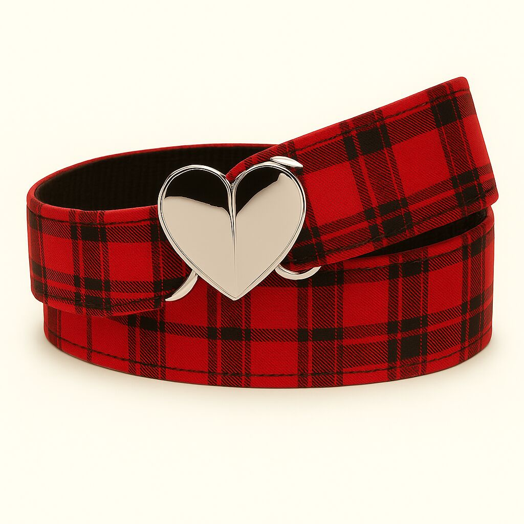 Belt - Plaid Heart [1741]