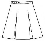 #1954 Kick Pleat Skirt - 100% Polyester- Plaid #42