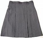 #1034/1954 Kick Pleat Skirt - Polyester/Wool - Grey