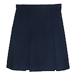#1034 Kick Pleat Skirt - Polyester/Rayon- Navy Blue