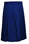 #1143/1943 Box Pleat Skirt - Traditional Waist - Poly/Rayon - Navy Blue